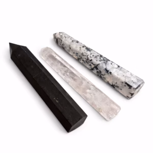 Gemstone Six Face Obelisk Point approx 17cm - Rainbow Moonstone