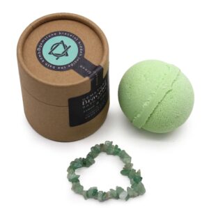 Green Aventurine Gem Bracelet Bath Bomb | www.artisan-gifts.co.uk 1