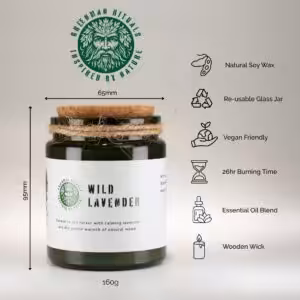 Greenman Woodwick Soy Candle - Sage & Mintwood