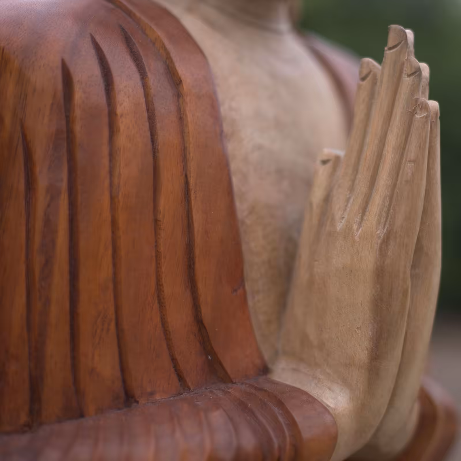 Hand Carved Buddha Statue – 30cm Thinking | www.artisan-gifts.co.uk 6 Hand Carved Buddha Statue - 30cm Thinking - Image 5
