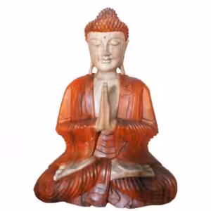 Hand Carved Buddha Statue - 30cm Welcome
