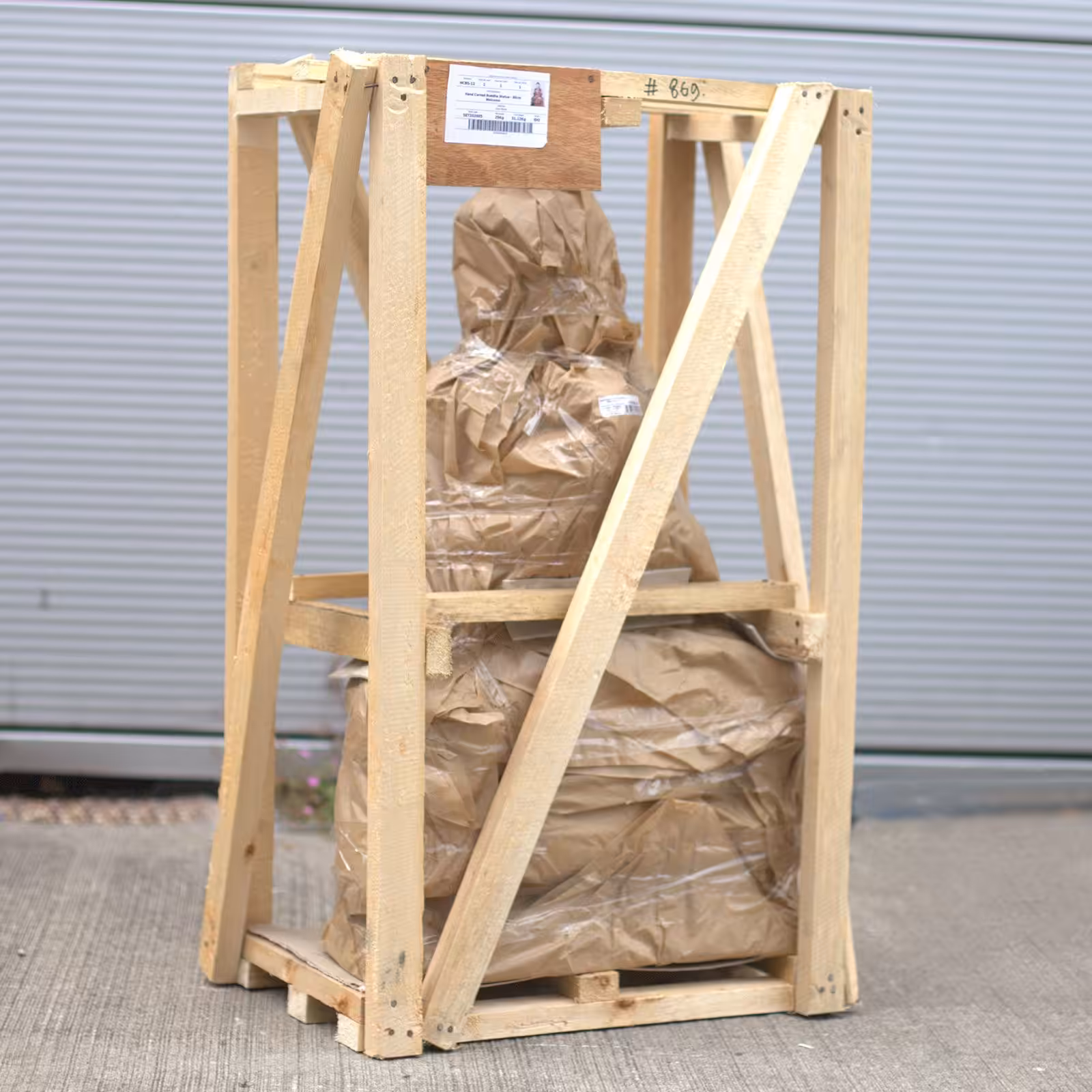 Hand Carved Buddha Statue – 60cm Two Hands | www.artisan-gifts.co.uk 4 Hand Carved Buddha Statue - 60cm Two Hands - Image 3