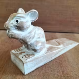 Hand carved Doorstop - Dormouse