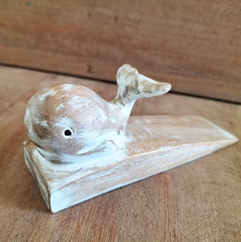 Hand carved Doorstop – Whale | www.artisan-gifts.co.uk 3 Hand carved Doorstop - Whale - Image 2