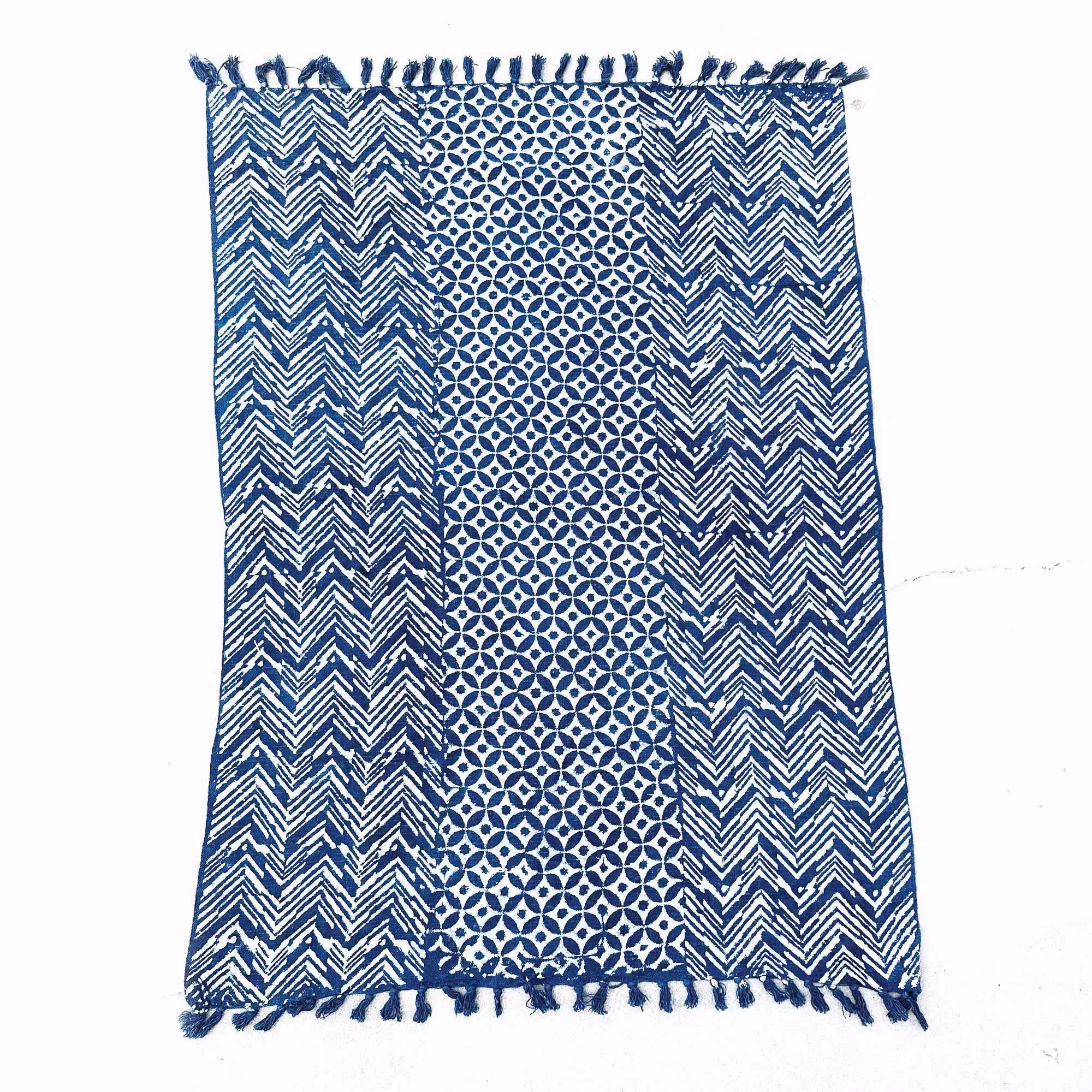 Handmade Indigo Throw – 170x120cm – Namoona Waves | www.artisan-gifts.co.uk 3 Handmade Indigo Throw - 170x120cm - Namoona Waves - Image 2