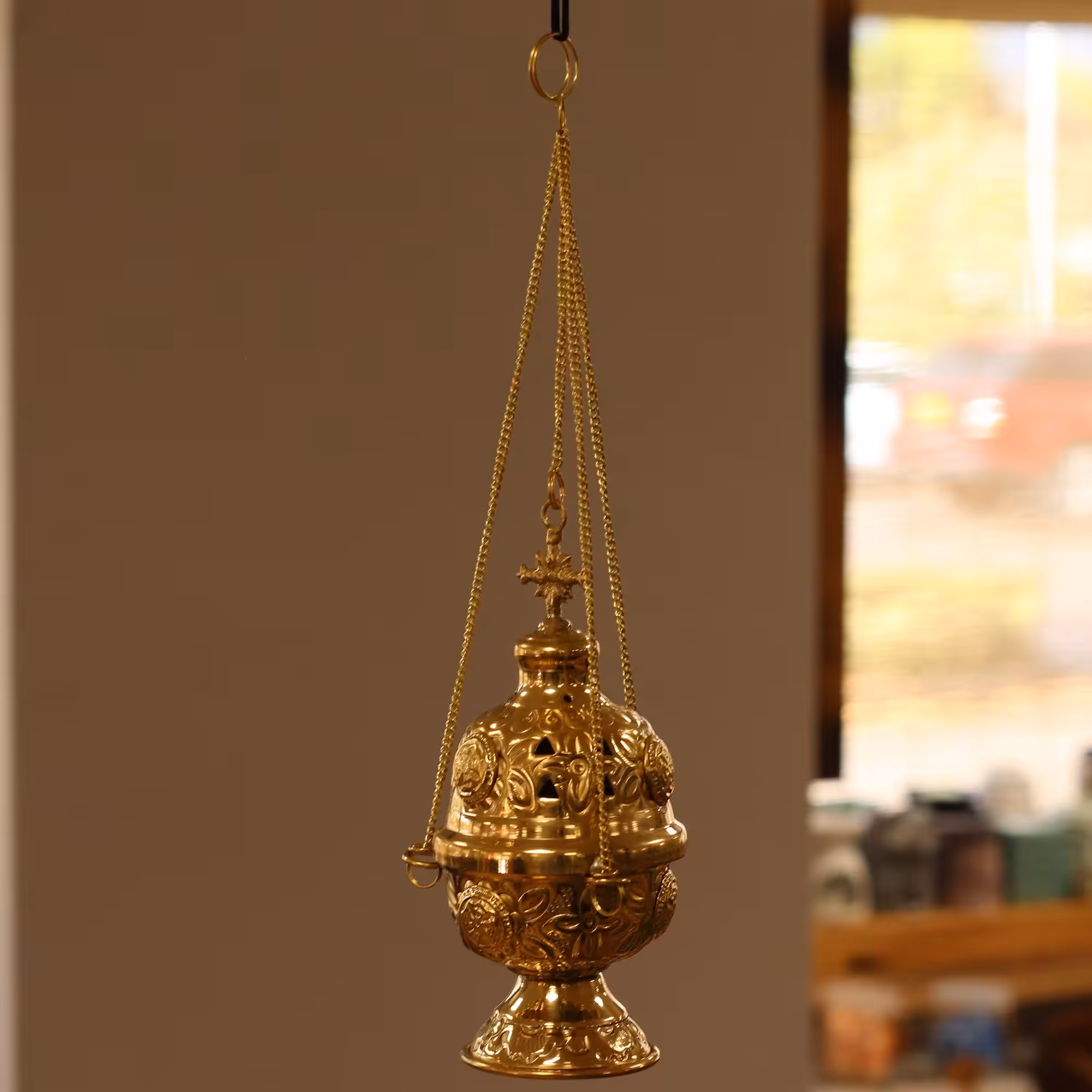 Hanging Brass Incense Burner | www.artisan-gifts.co.uk 2 Hanging Brass Incense Burner
