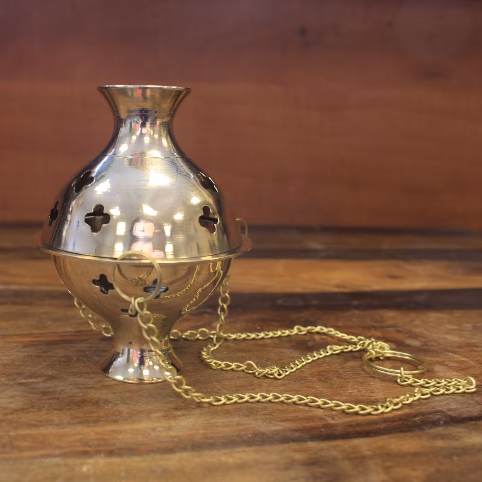 Hanging Brass Incense Burner | www.artisan-gifts.co.uk 5 Hanging Brass Incense Burner - Image 4