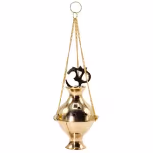 Hanging Brass Incense Burner - Om