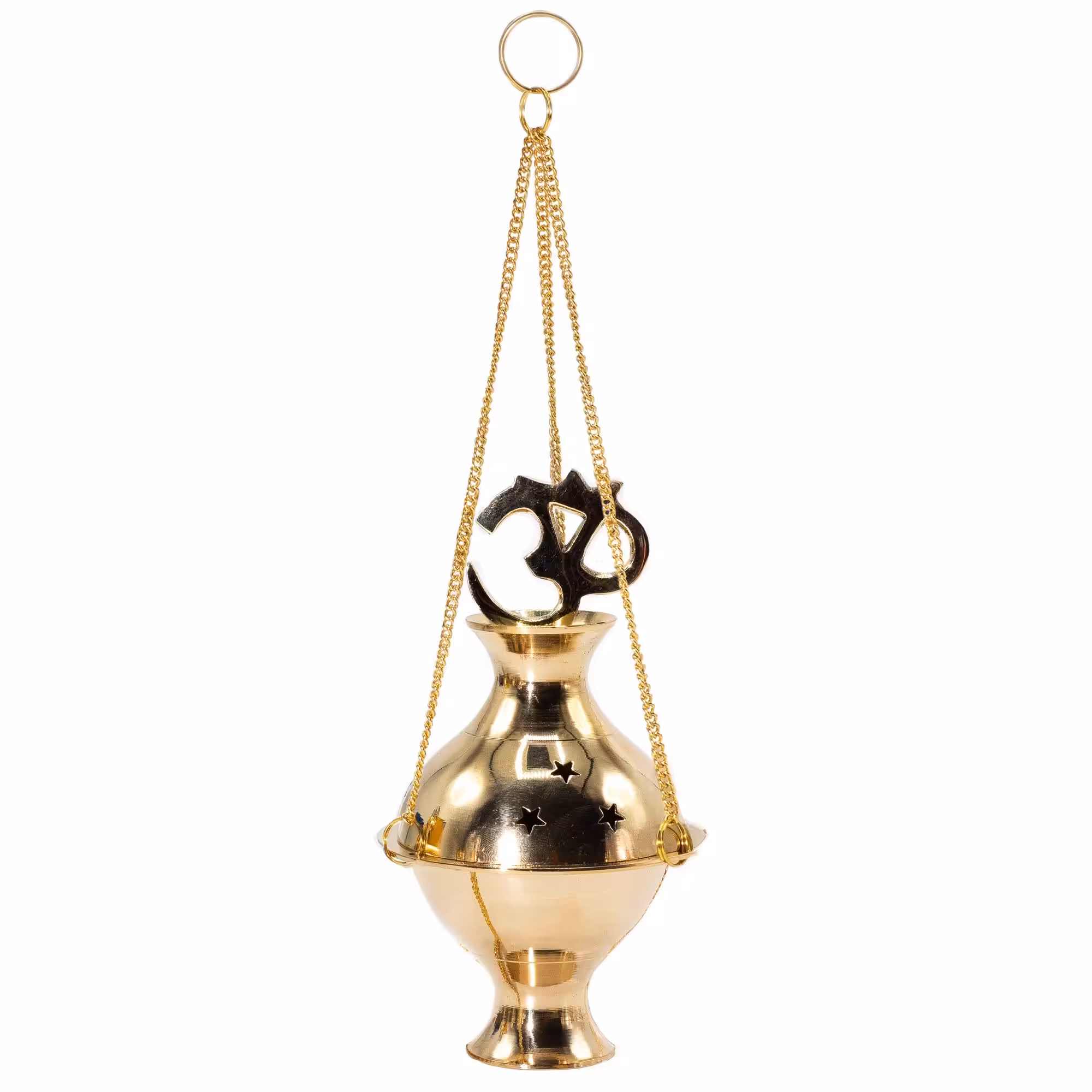 Hanging Brass Incense Burner – Om | www.artisan-gifts.co.uk 2 Hanging Brass Incense Burner - Om