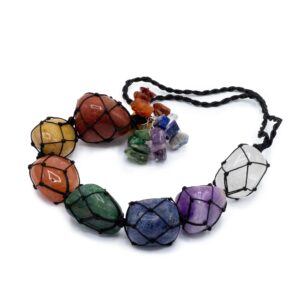 Hanging Chakra Stone  Pendant – Seven Chakra Chips | www.artisan-gifts.co.uk 1