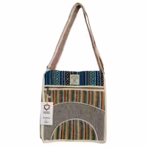 Hemp Laptop Messenger Bag – Curves | www.artisan-gifts.co.uk 1