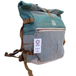 Hemp Trekking Rolling Backpack – Sage | www.artisan-gifts.co.uk 1