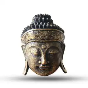 Home Decoration Buddha Head – 25cm – Gold Shine Finish | www.artisan-gifts.co.uk