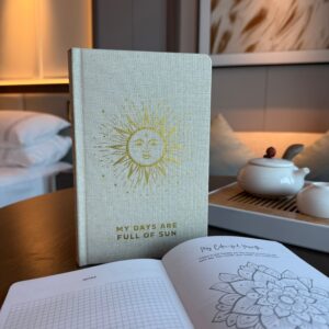 Ivory Gratitude Journal with Gold Lining – 120 pages – My Days are Full of Sun | www.artisan-gifts.co.uk 1