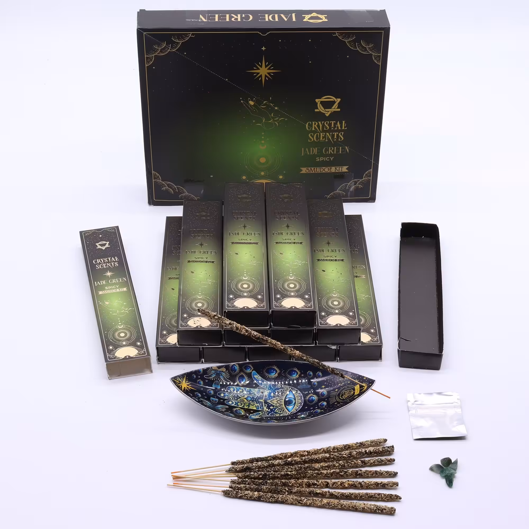Jade Crystal Scents Smudge Incense – Spicy | www.artisan-gifts.co.uk 5 Jade Crystal Scents Smudge Incense - Spicy - Image 4