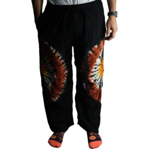 Japanese Style Lounge Pants – Black Chocolate & Orange – M | www.artisan-gifts.co.uk 1