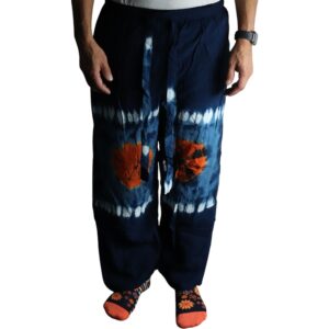 Japanese Style Lounge Pants – Teal & Orange – M | www.artisan-gifts.co.uk 1