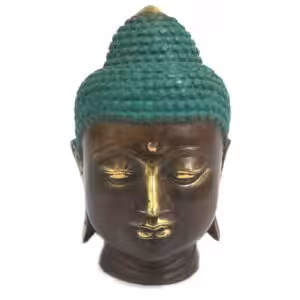 Large Classic Brass Buddha Head