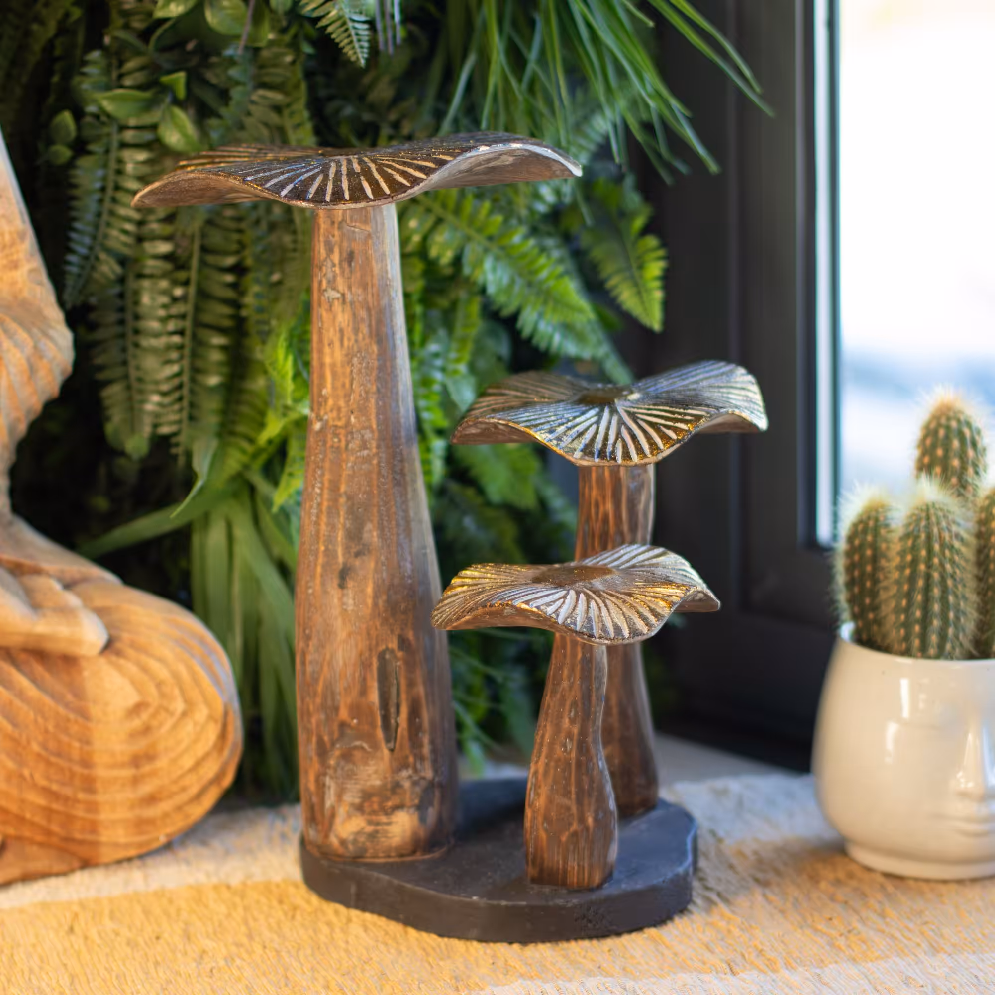 Large Golden Mushroom Art – 32cm – Natural | www.artisan-gifts.co.uk 5 Large Golden Mushroom Art - 32cm - Natural - Image 4