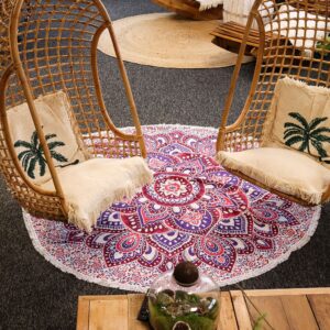 Large Mandala Roundy Art (180cm) – Pink & Purple | www.artisan-gifts.co.uk 1