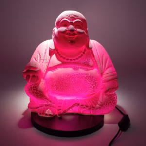 Laughing Buddha Lamp Dragonfruit - Round Stand