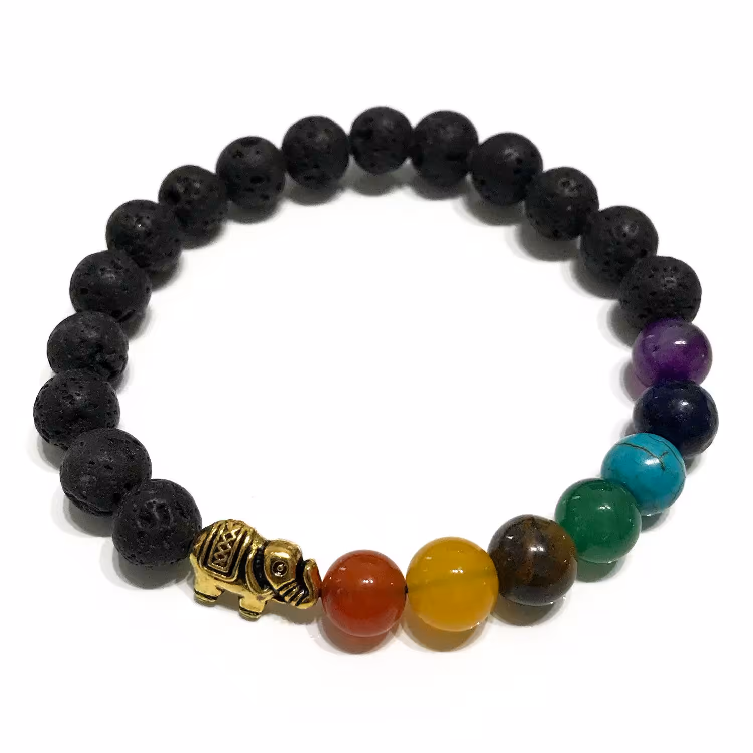 Lava Stone Bracelet – Elephant Chakra | www.artisan-gifts.co.uk 2 Lava Stone Bracelet - Elephant Chakra