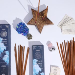 Lavender Zodiac Gemstone Crystal Incense – Aquarius | www.artisan-gifts.co.uk 1