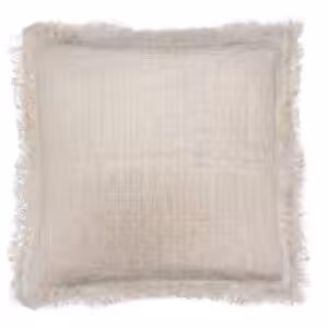 Linen Cushion Cover 45x45cm with fringe