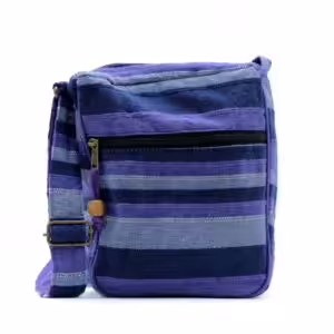 Lrg Nepal Sling Bag  (Adjustable Strap) – Deep Sea Blues | www.artisan-gifts.co.uk