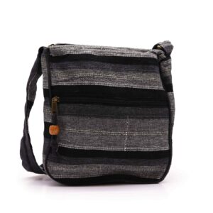 Lrg Nepal Sling Bag  (Adjustable Strap) – Mountain Granite | www.artisan-gifts.co.uk 1