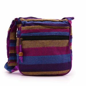 Lrg Nepal Sling Bag  (Adjustable Strap) – Wild Flowers | www.artisan-gifts.co.uk 1