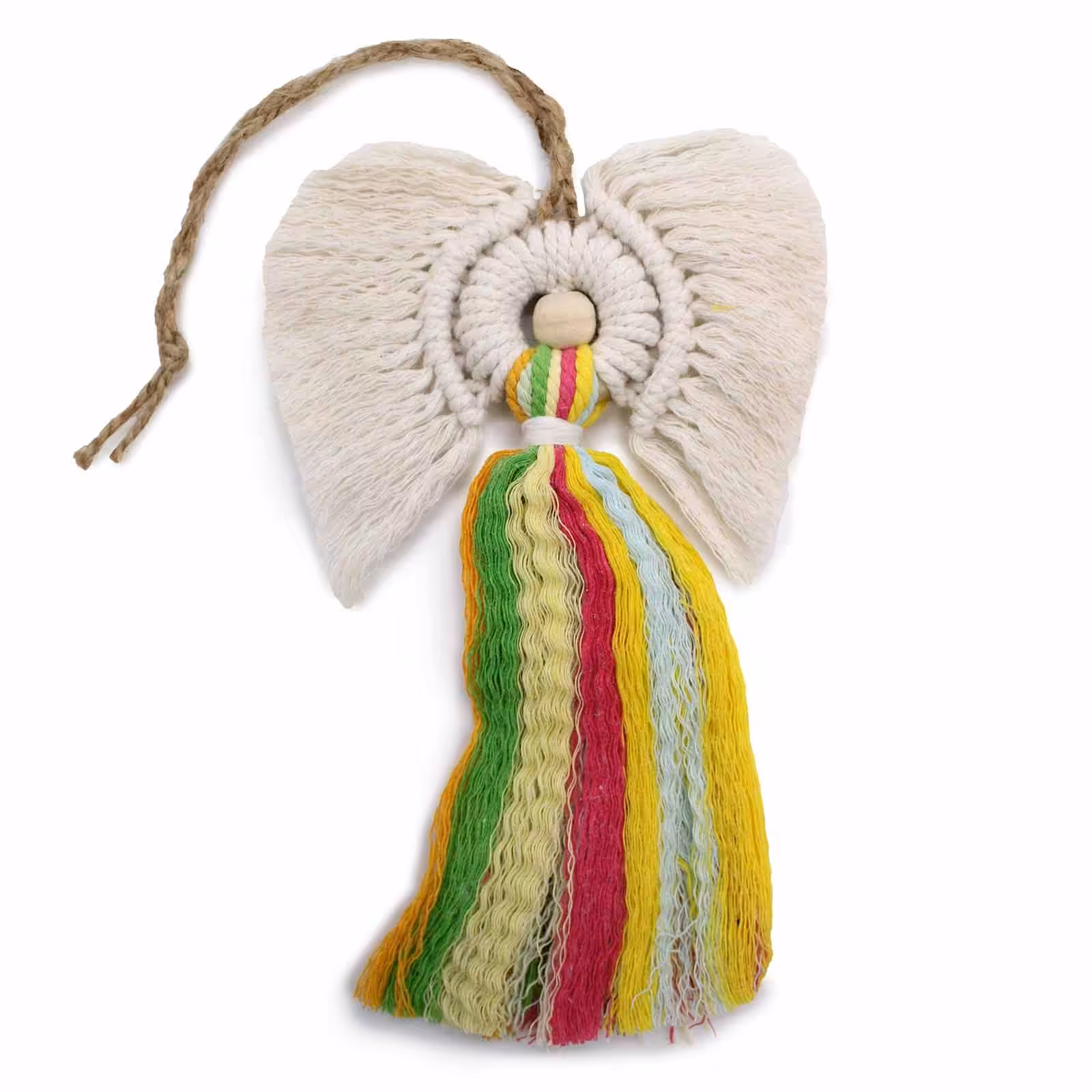 Macrame Angel – Rainbow | www.artisan-gifts.co.uk 3 Macrame Angel - Rainbow - Image 2
