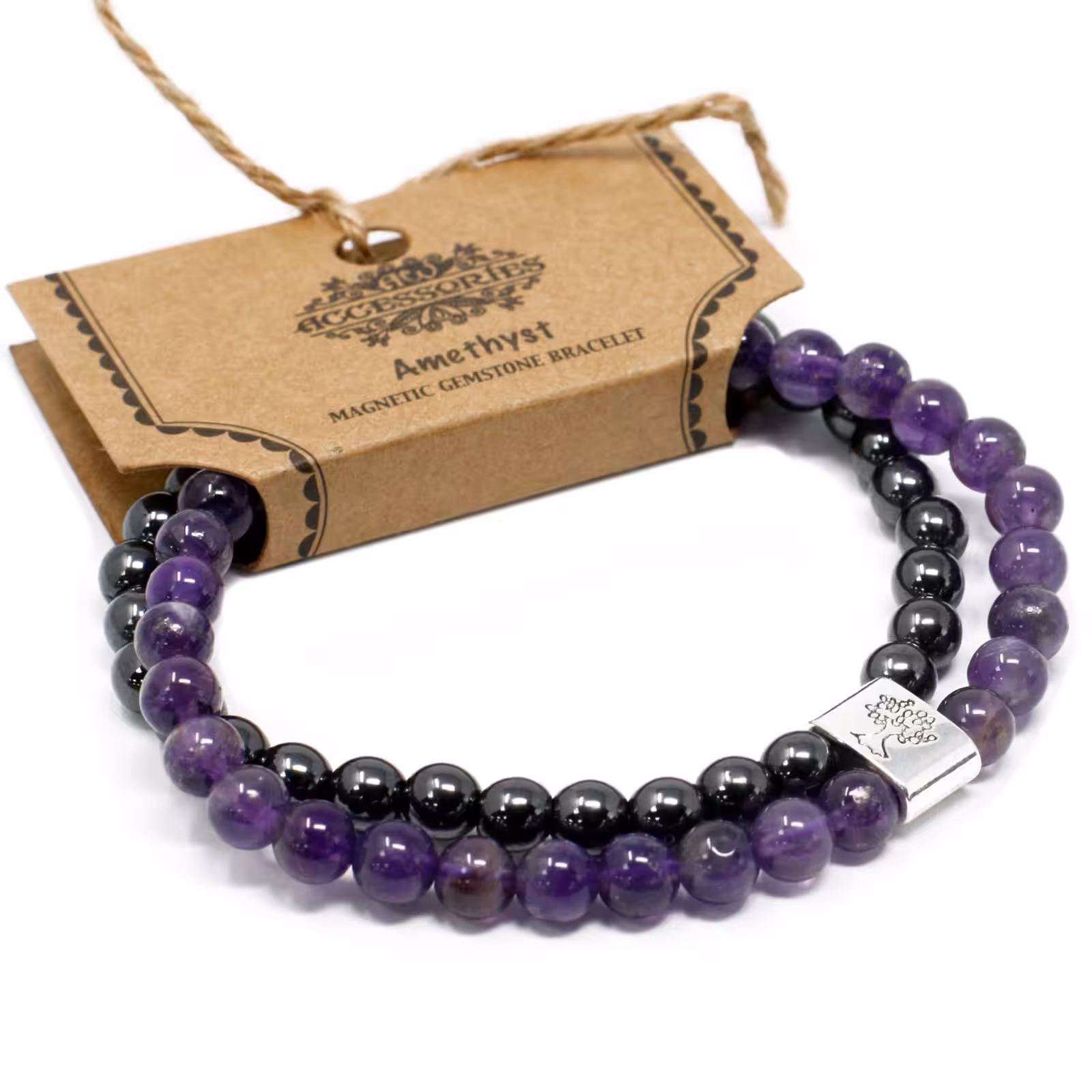 Magnetic Gemstone Bracelet – Amethyst | www.artisan-gifts.co.uk 3 Magnetic Gemstone Bracelet - Amethyst - Image 2