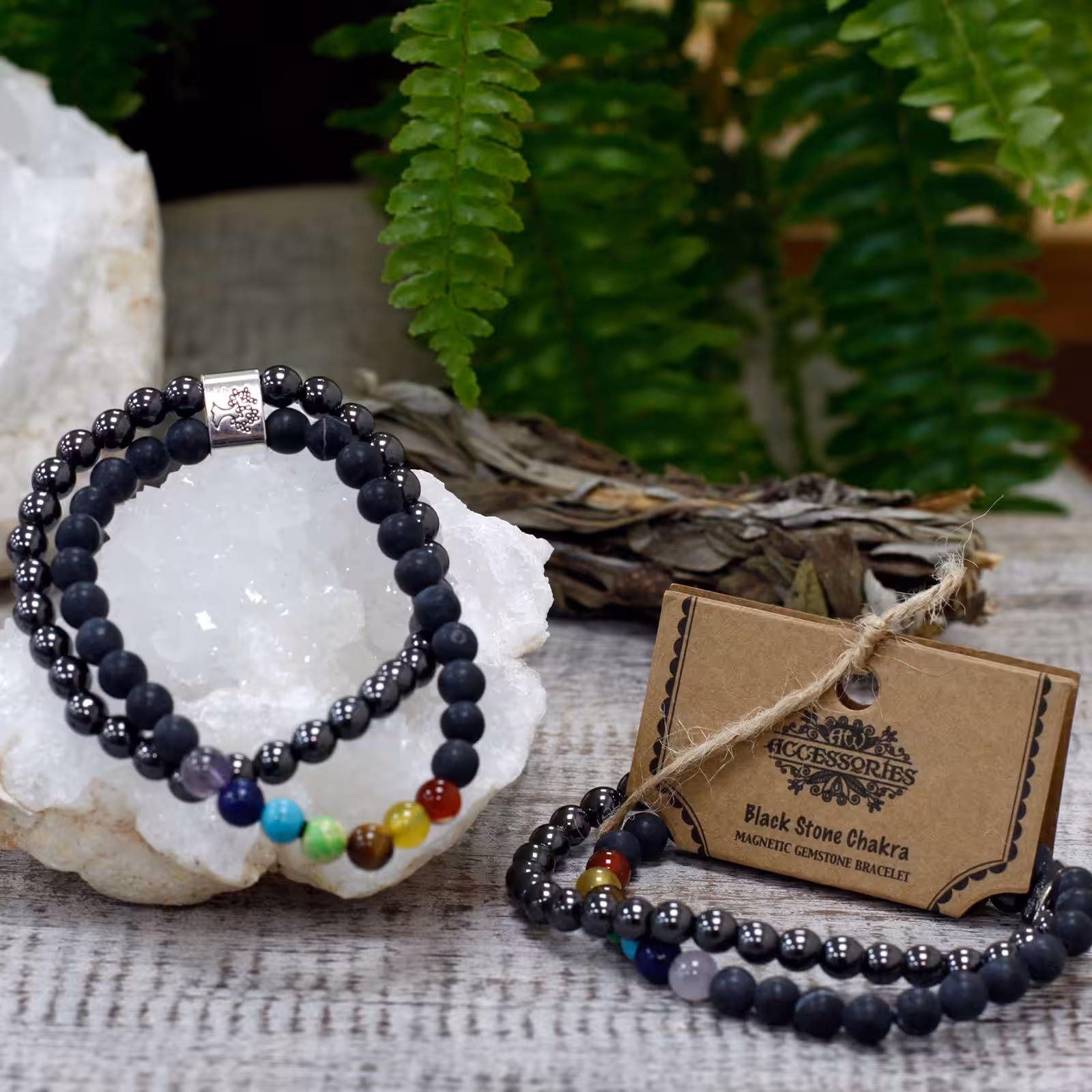 Magnetic Gemstone Bracelet – Black Stone Chakra | www.artisan-gifts.co.uk 5 Magnetic Gemstone Bracelet - Black Stone Chakra - Image 4