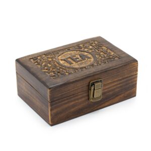 Mango Carved Tea Box – (6 compartments) | www.artisan-gifts.co.uk 1