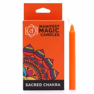 Manifest Magic Candles (pack of 12) - Orange - Sacred Chakra