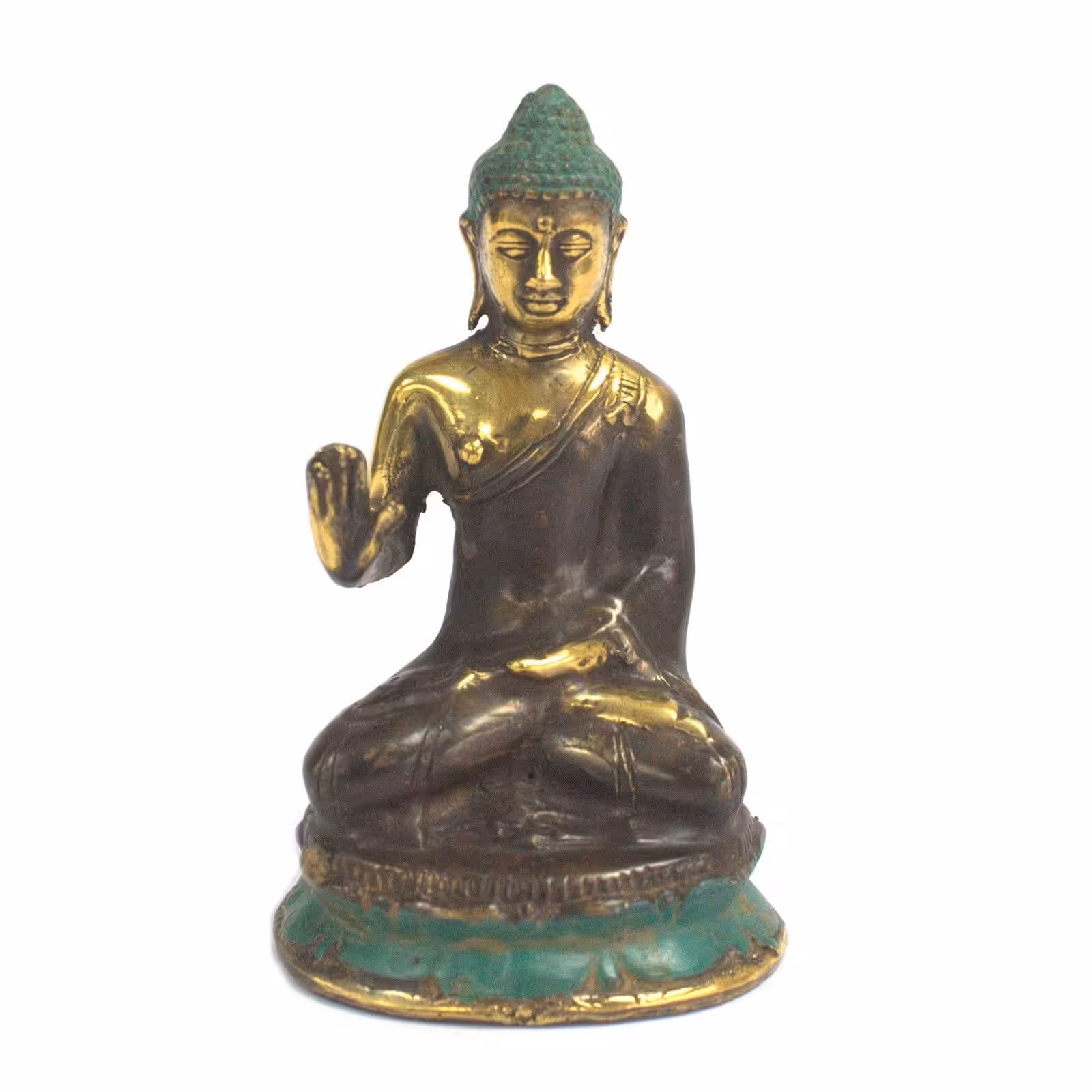 Med Hand Up Sitting Buddha | www.artisan-gifts.co.uk 2 Med Hand Up Sitting Buddha