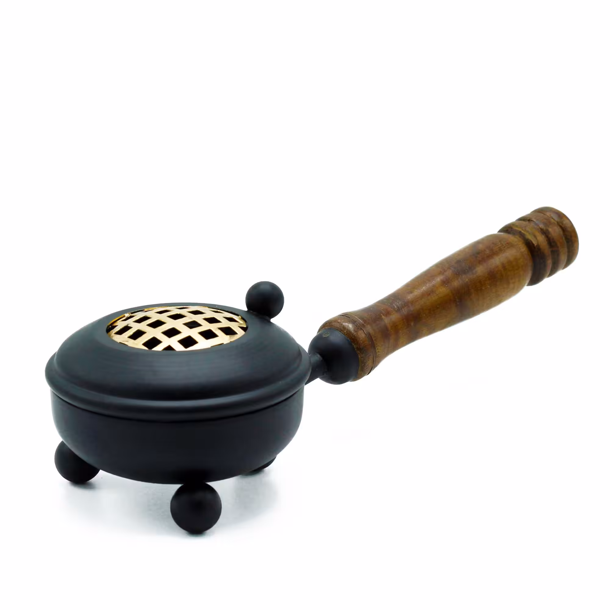 Med Iron Censer Incense Burner – Gold detail | www.artisan-gifts.co.uk 2 Med Iron Censer Incense Burner - Gold detail