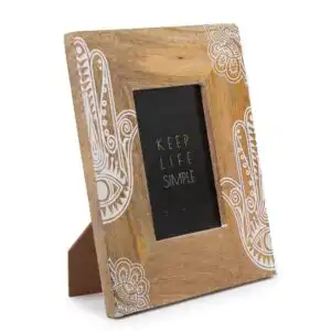 Med Mango Wood Picture Framel (for 10x15cm) 26x20x2cm – Hansa – White | www.artisan-gifts.co.uk