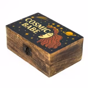 Medium Enamelled Box  - Cosmic Babe