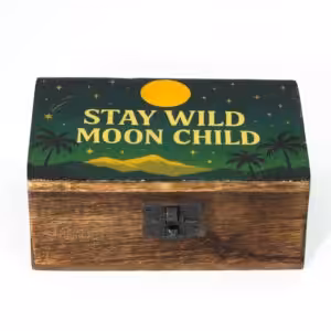 Medium Enamelled Box  - Stay Wild Moon Child