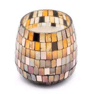 Medium Glass Jar Candles – Amber Mosaic | www.artisan-gifts.co.uk 2 Medium Glass Jar Candles - Amber Mosaic