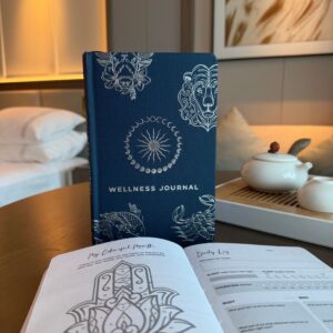 Midnight Blue Wellness Journal – 120 pages – Silver Zodiac | www.artisan-gifts.co.uk 1
