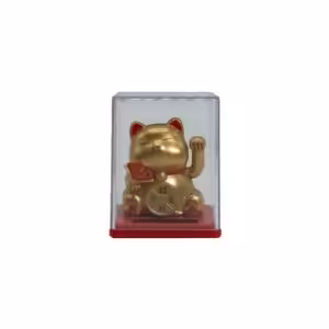 Mini Solar Powered Money Cat in Box – Gold | www.artisan-gifts.co.uk 1