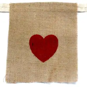 Natural Bunting  I LOVE YOU (large with hearts) | www.artisan-gifts.co.uk 1