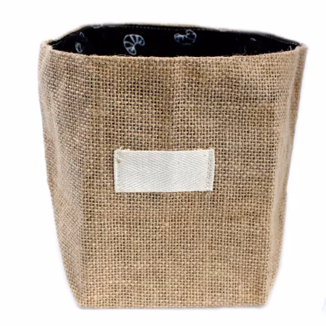 Natural Jute Cotton Gift Bag – Black Lining – Large | www.artisan-gifts.co.uk 2 Natural Jute Cotton Gift Bag - Black Lining - Large