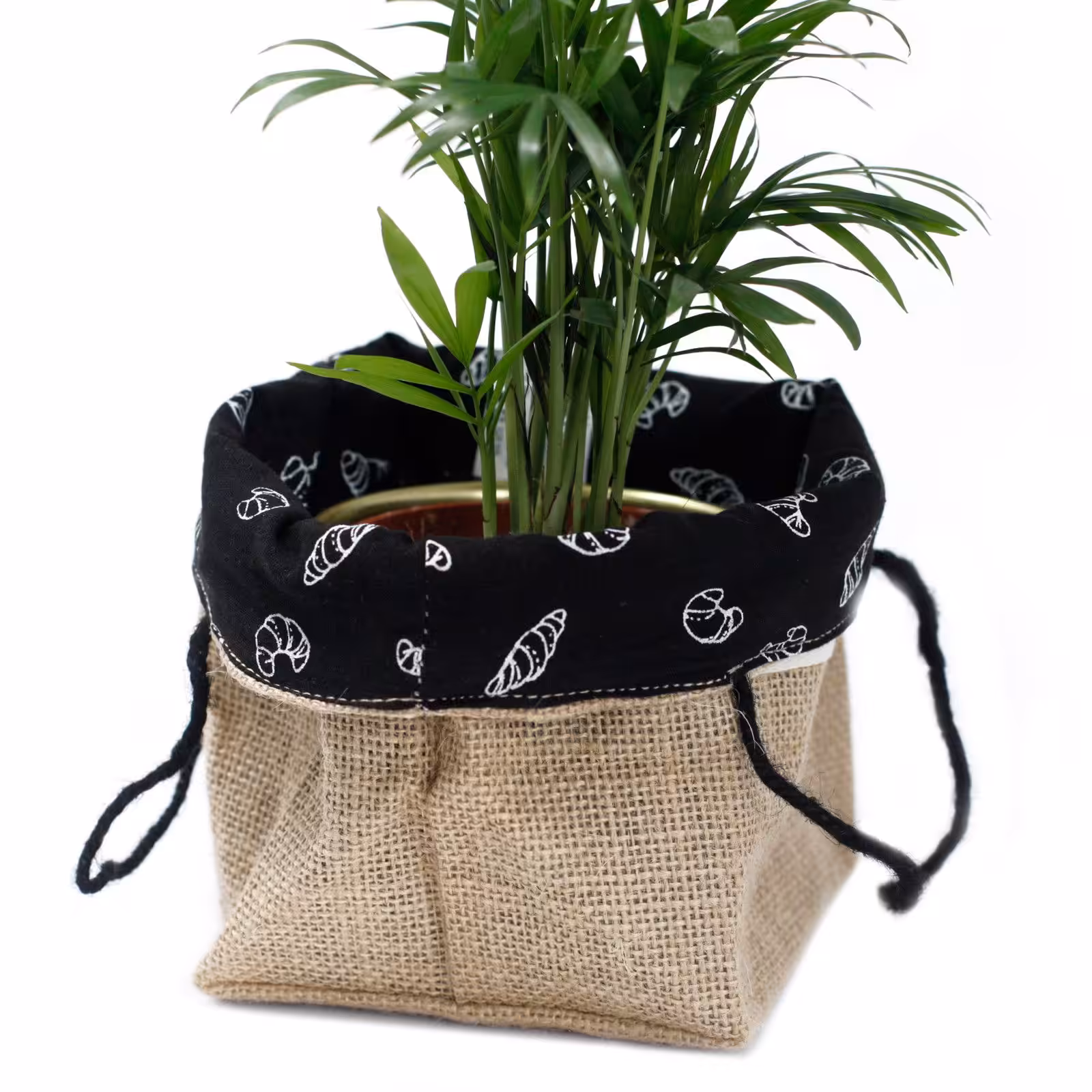 Natural Jute Cotton Gift Bag – Black Lining – Medium | www.artisan-gifts.co.uk 2 Natural Jute Cotton Gift Bag - Black Lining - Medium