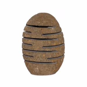 Natural Riverstone Candle Holder - Standing Stone Cut  (10x13x22cm)