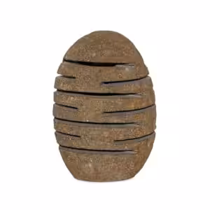 Natural Riverstone Candle Holder - Standing Stone Cut  (10x13x22cm)