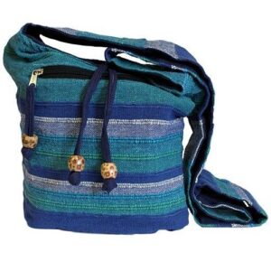 Nepal Sling Bag – Blue Rivers | www.artisan-gifts.co.uk 1